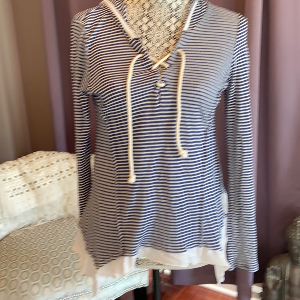 Vintage Havana striped hooded shirt